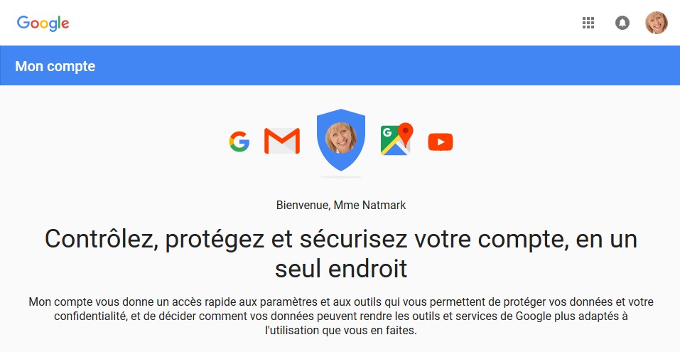Accédez à votre gestionnaire de compte Google